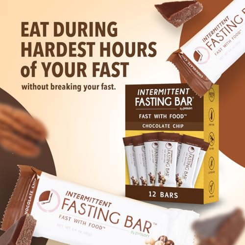 Image of Prolon Fasting Bars | 5g Protein, 7g Fiber | Keto-Friendly, Gluten-Free, Dairy-Free, Plant-Based | Nutrition for Intermittent Fasting | Formulated to Not Break Your Fast | Chocolate Chip (24 Count)