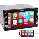 EinCar Double Din Radio Double Din Car Stereo with Bluetooth GPS Carplay Android Auto 6.2 inch 1+16 Android 10 CD/DVD Player DSP FM/AM RDS Radio Support USB/SD AUX-in WiFi External mic