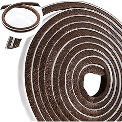 Persianas Anti Frio 10 m Junta de cepillo autoadhesiva, tira de sellado, resistente al viento, a prueba de polvo, para puertas correderas, ventanas, armario, cepillo de sellado