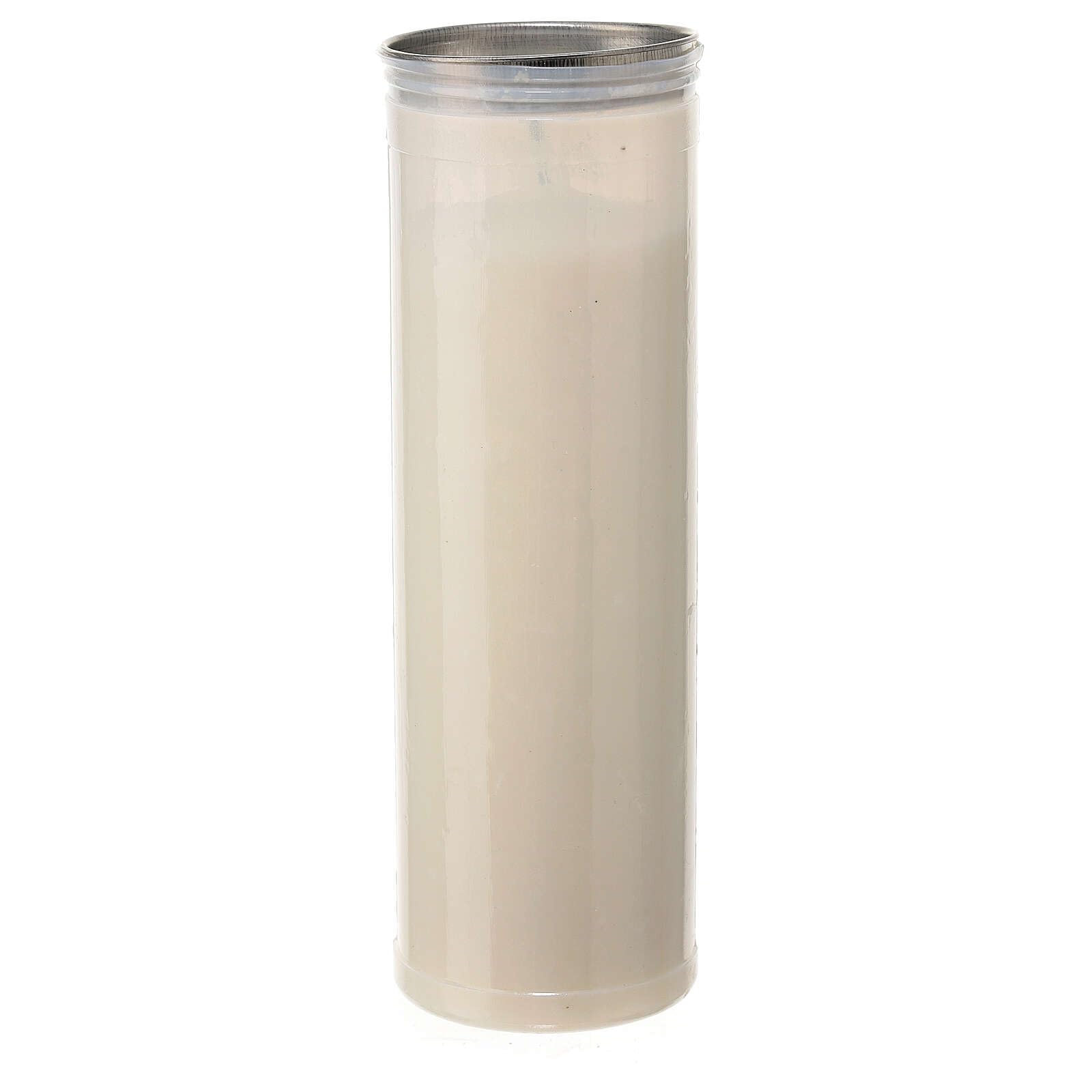 Holyart Lumini votivi: Lumino votivo bianco cera bianca immagine Santa Rita d. 6 cm