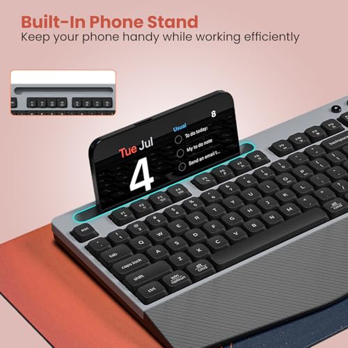 Image of Portronics Key10 Combo Wireless Keyboard and Mouse Set with Wrist Rest, Multimedia Hotkeys, USB Receiver, Adjustable DPI, AI Assistance, Long Key Life & Click Life for PC & Laptop (Grey)