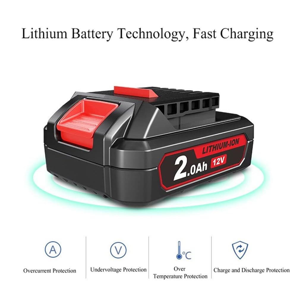 Pistola de calafateo eléctrica de doble cartucho, Pistola de Cartucho a Batería con 2 baterías de iones de litio de 12 V 2.0 y cargador suministrado para llenado, sellado