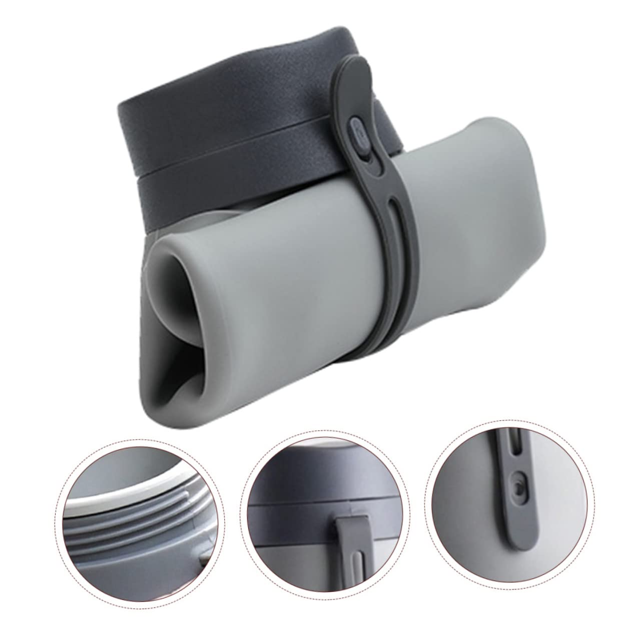 Toddmomy Faltbecher Wasserflaschen Wandern Krüge Faltbare Wasserflasche für unterwegs Faltbare Reiseflaschen Faltbare Flaschen Kieselgel Grey Wiederverwendbar