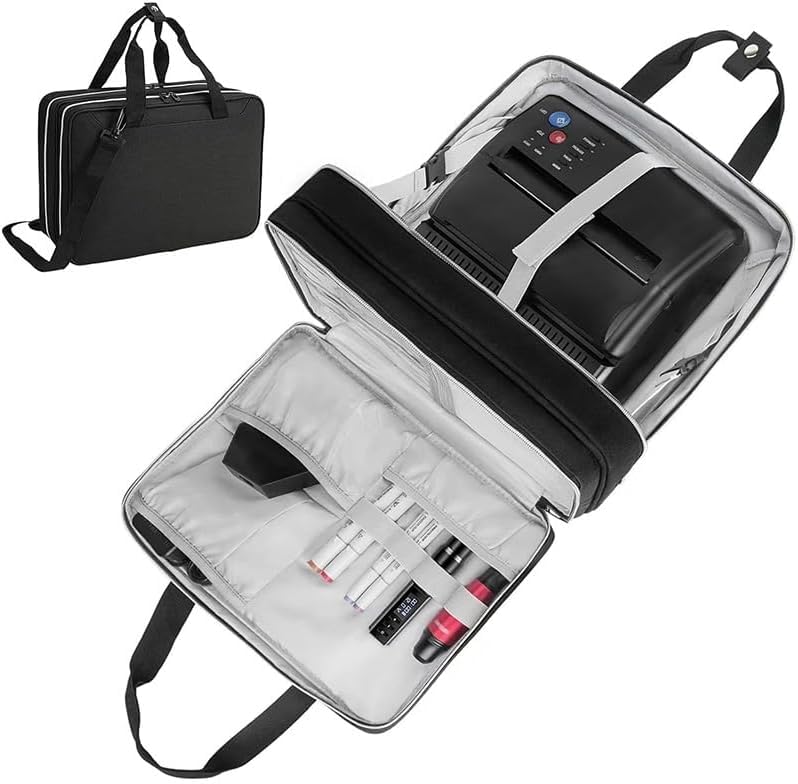 Trousse à Tatouages, Sac avec Plusieurs Compartiments, 36,83 x 26,67 x 15,97 cm, Noir