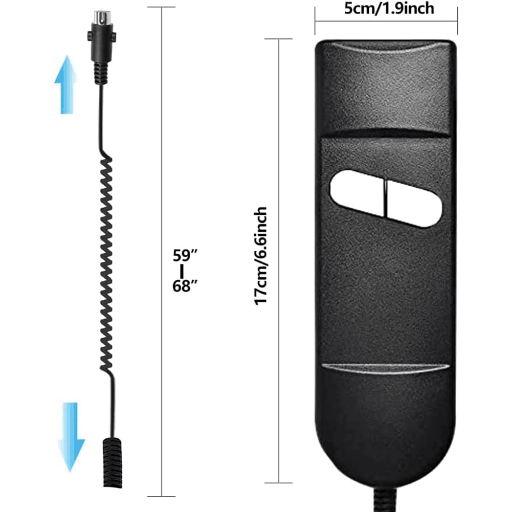 Pvczool 1PCS Lift Chair Remote Replacement Remote Replacement Parts for Okin Limoss Pride Straight, Black - Image 2