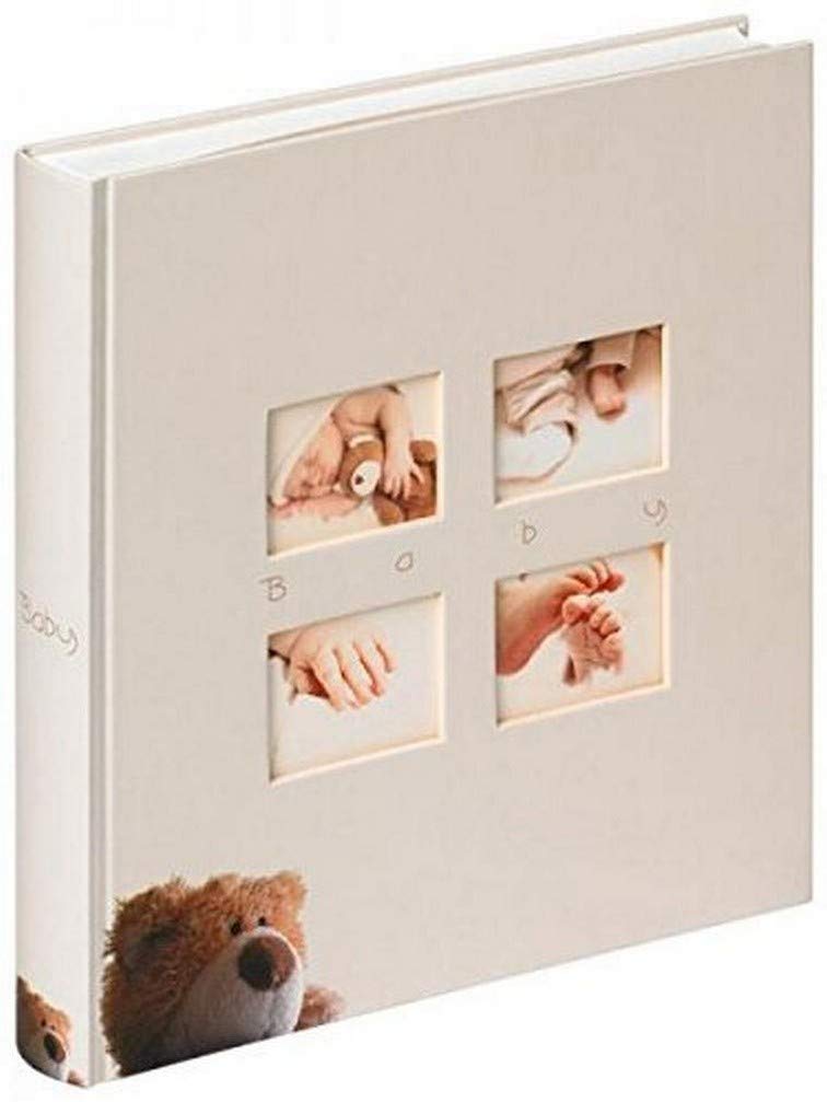 Walther Design album fotograficzny crème 28 x 30.5 cm Album niemowlęcy z wycięciem na okładkę, Baby Classic Bear UK-273