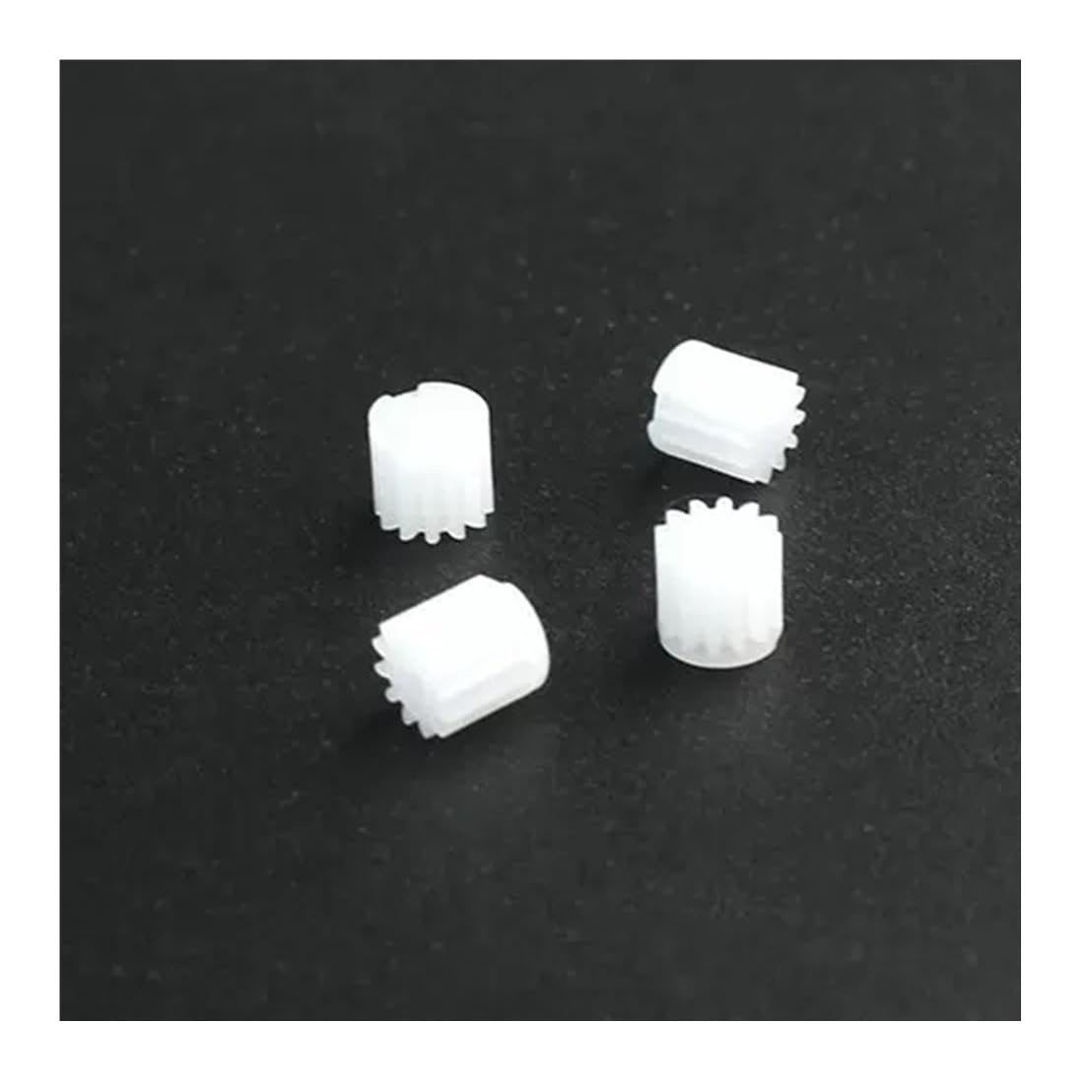 Shaft Pinion 4pcs 4.2mm Diameter 12 Teeth Plastic Gear 0.95mm Bore 1mm Tight Fit Shaft Coreless Motor Gear 12T DIY Quadcopter Pinion Motor Transmission