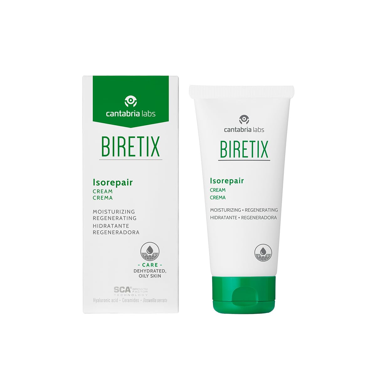 Cantabria Labs – Biretix Isorepair – Crema Reparadora, Regeneradora e Hidratante 50 ml – Restaura la Función Barrera de Pieles Sensibilizadas por Retinoides