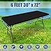 Moosfor Spandex 6 Foot Rectangle Table Cloth, Elastic Fitted Tablecloths for Picnic, Stretch Washable Patio Table Cover for Outdoor, Camping, Banquet and Parties (Black, 30