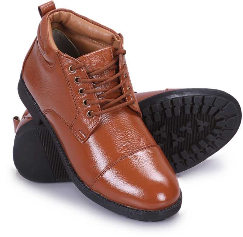 ICEBULL LEATHER Leather TAN Formal Ankle Police Boots for Men (JEU054) (6) (B0843BTK4J) Amazon Price History, Amazon Price Tracker
