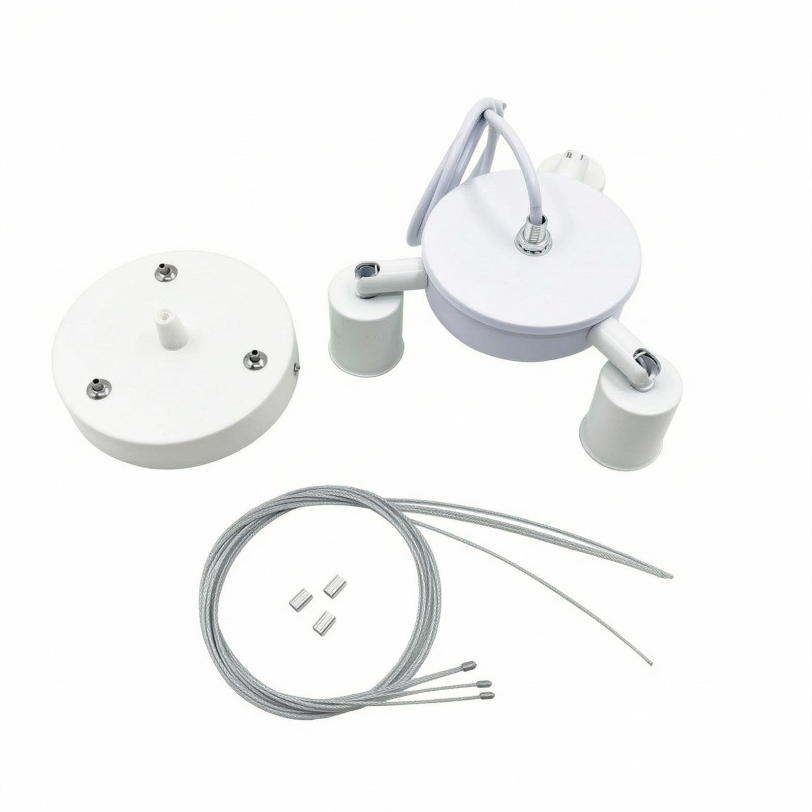 perfeclan Kit spensión para Lámpara | Diseño Circular Simple, Portalámparas Colgante, Versátil, Herraje, para Cafeterías, 12cm