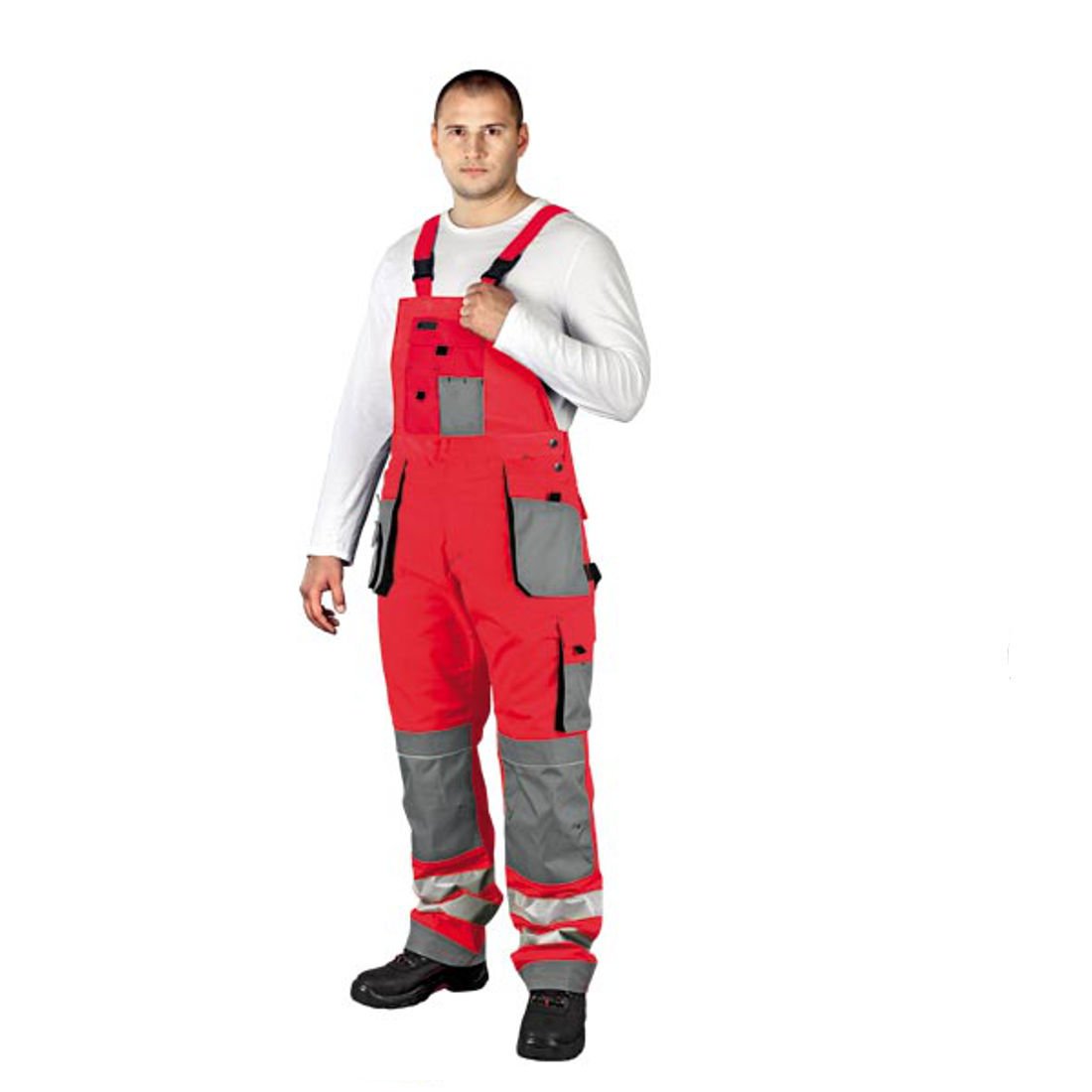 Leber&Hollman LH-FMNX-B_CSB56 - Peto protector (talla 56), color rojo, gris y negro