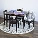 Humble Crew Kids Wooden Table and 4 Chairs Set, Espresso - Kids Table and Chair Set for Toddlers and Children for Arts, Crafts, and Snack Time - Sturdy, Durable Toddler Activity Table