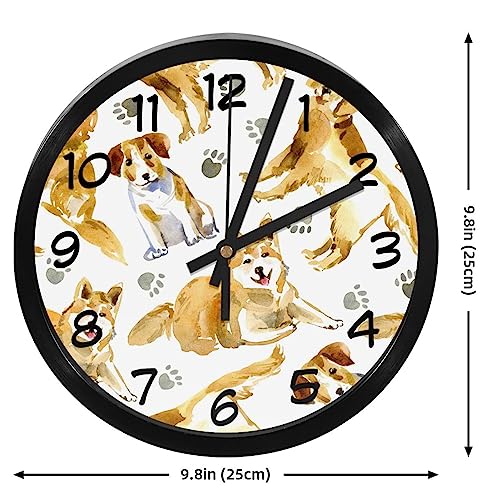 Horloge murale sans tic-tac à mécanisme quartz pour bureau - 5