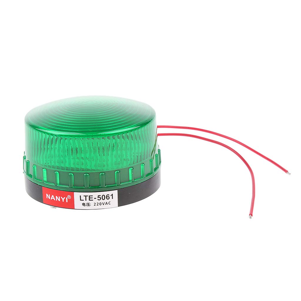 B Baosity 220V Gyrophare Balise de Signalisation Lumineuse LED Lampe d'Avertissement Clignotant Eclairage d'urgence Voiture Vert