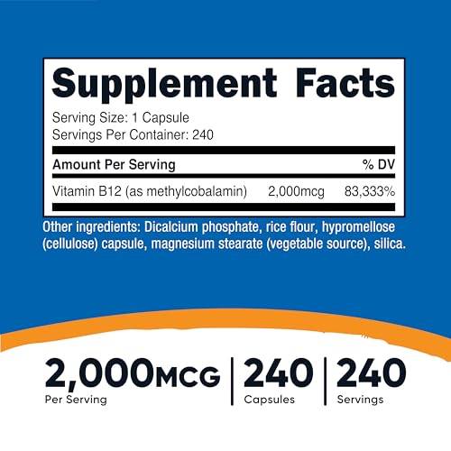 Nutricost Methylcobalamin Vitamin B12 Capsules