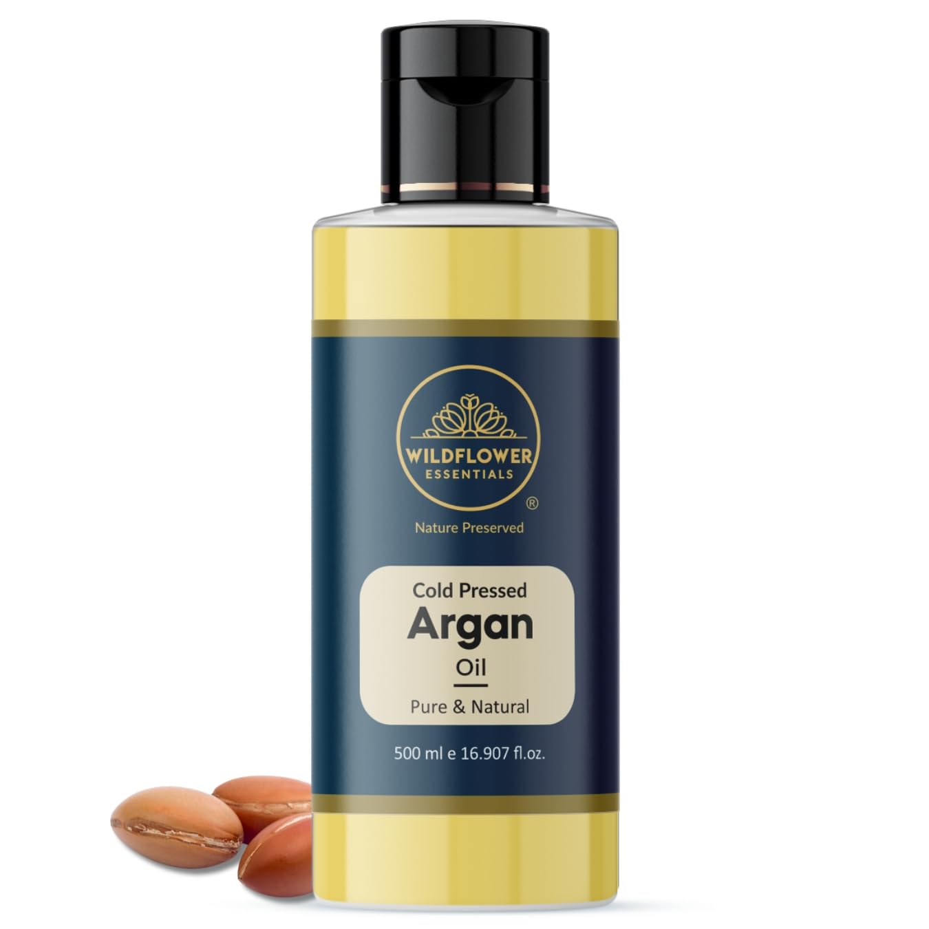 Wildflower Essentials Argan Oil Cold Pressed 100% Pure & Natural (500 ml) For Face, Hair, Skin, Body-image-30