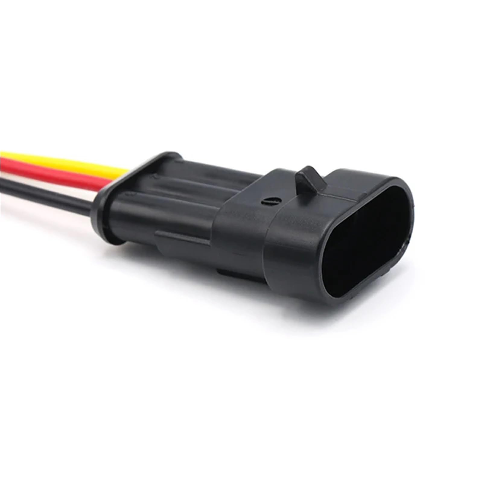 5/20/100 juegos de conectores eléctricos AMP para automóvil, enchufe impermeable de 1 a 6 pines, terminal HID, conversión macho hembra con cable de 15 cm (4p hembra 282088-1,100 juegos)