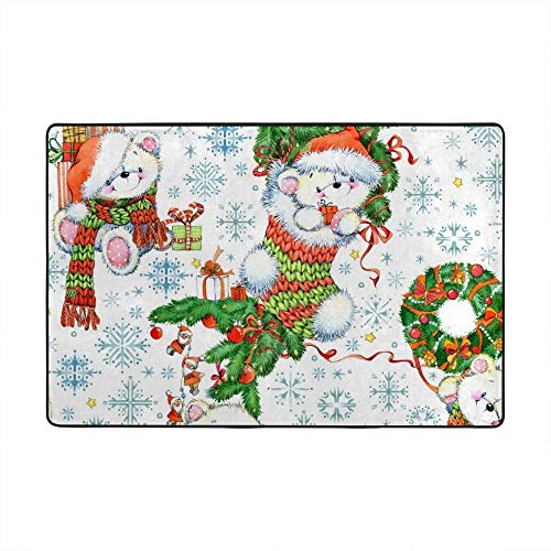 Tapis de surface ours blanc pour salon chaleureux en hiver - 2