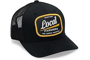 Support Local Farmers Adjustable Snapback Hat, Black