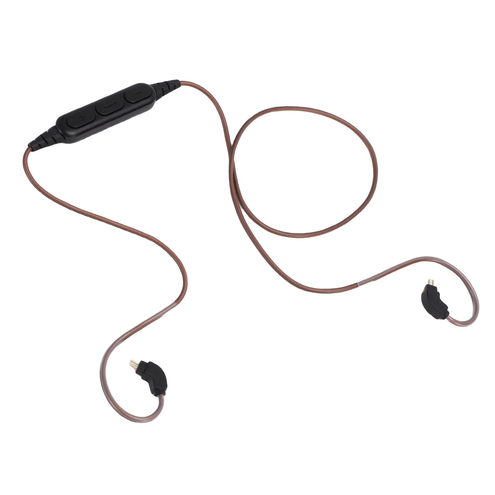 Bluetooth Adapter Cable OFC PVC 5.3 Headphone Replacement Adapter Cable with Microphone and Volume Control, Compatible with 2-Pin 0.78mm Headphones