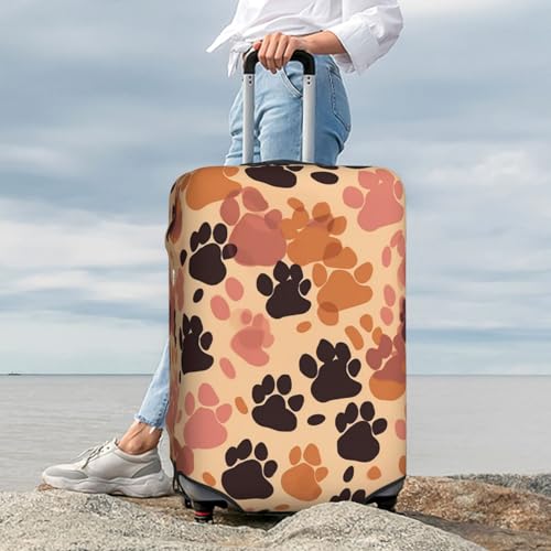 Luggage Cover Elastic Washable Suitcase Cover Dustproof Suitcase Protector Personalized Brown Paws Travel Luggage Baggage Covers For 18-32 Inch2