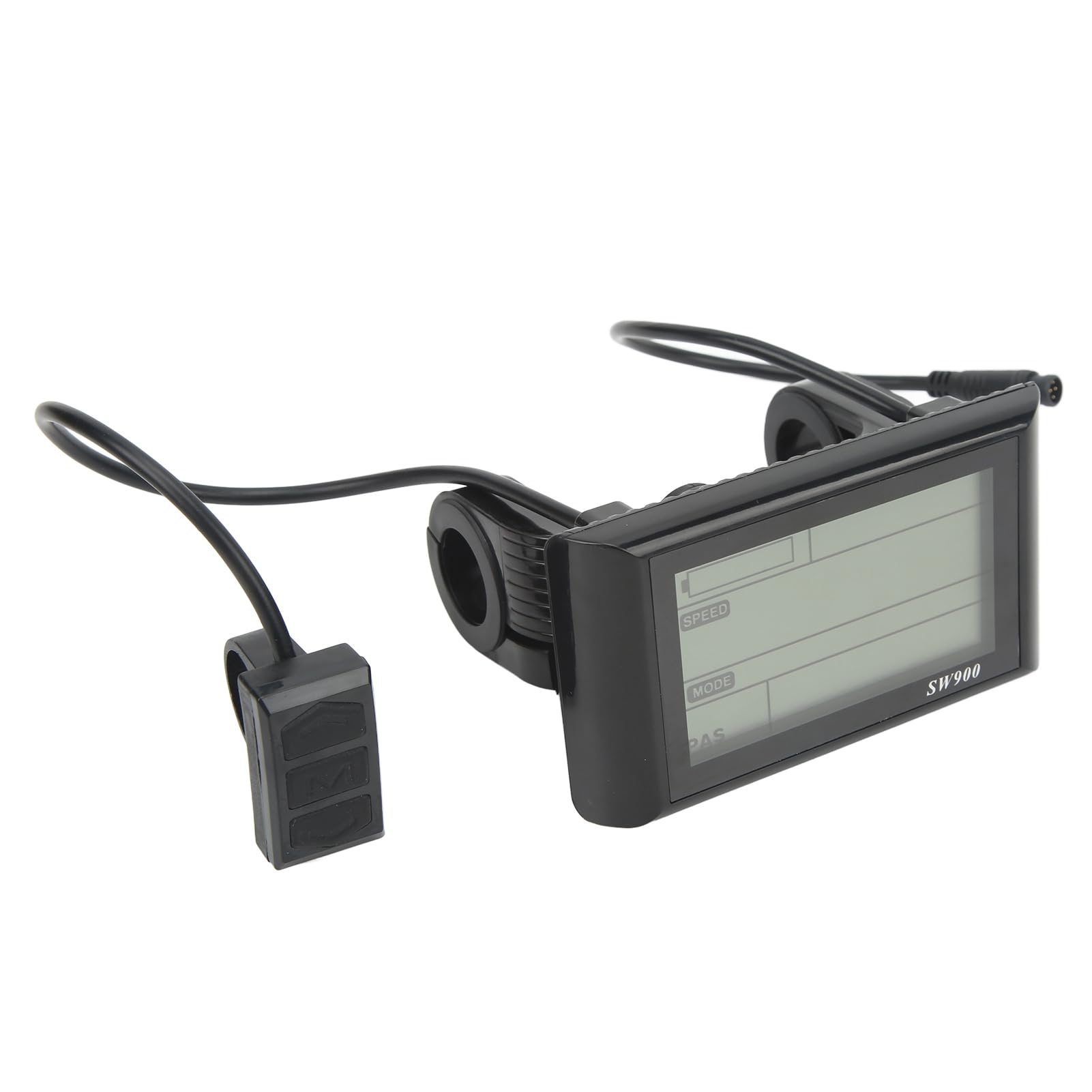 Vbestlife Elektrische Fiets Fietscomputer, 24V 36V 48V 60V Universele SW900 LCD-schermmeter met Waterdichte Connector