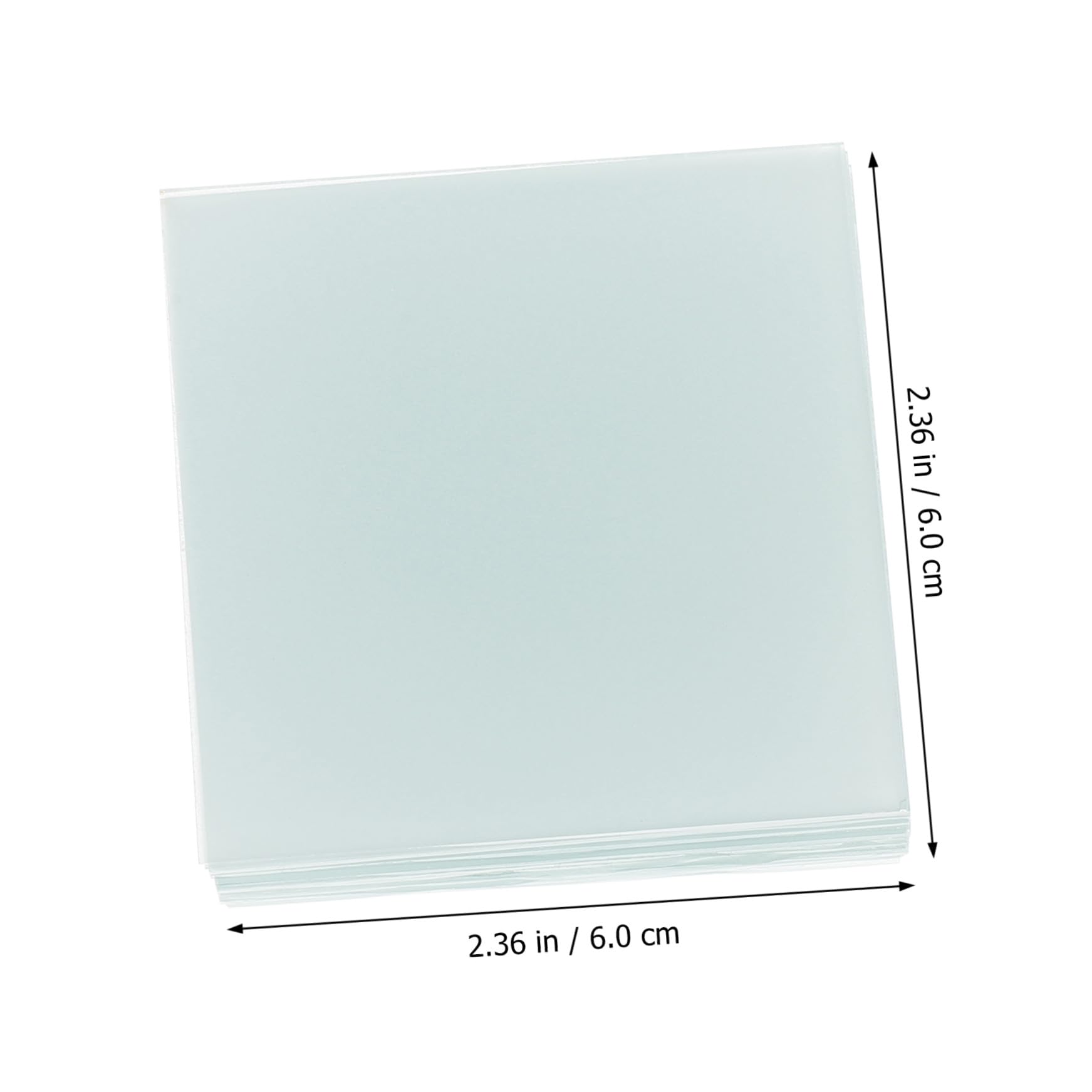 15 Stück Matte Glasplatten 60x60mm für Sammelflaschen Bruch und Stoßfest für Experimente im Schul Labor und Chemielabor