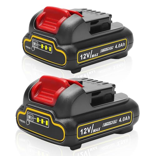 Bebenrama 2 Pack 12V 4Ah Battery Compatible with DeWalt 12V MAX Tools