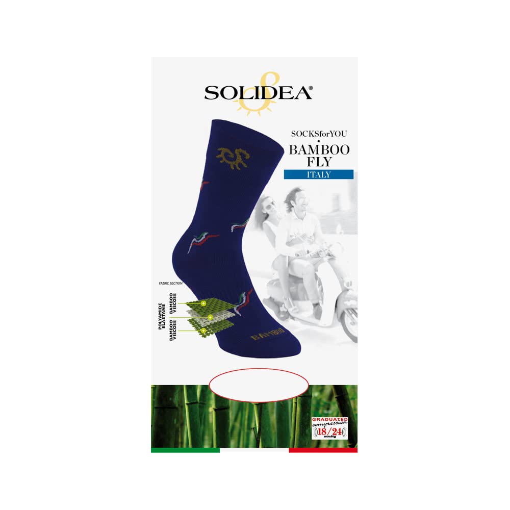 SOLIDEA Calzini Unisex Socks for You Fly Italy Compressione Graduata 18/24 mmHg