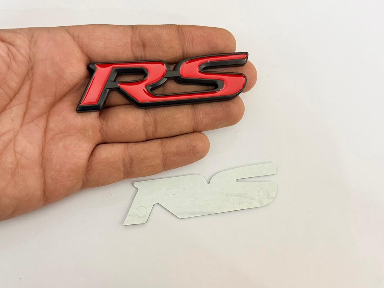 ''Metal RS Sport Badge 3D Racing Logo Sticker for Car,Bike & Scooters Strong Adhesive Waterproof Emblem Black-Red-image-41
