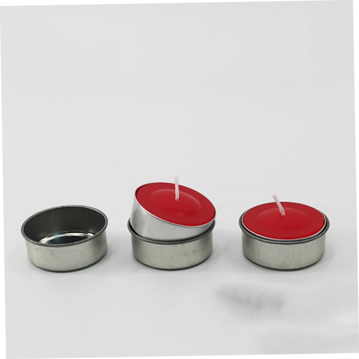 Angoily Metal Tealight Candle Tins 10 Piece Iron Candlestick Storage Jars for DIY Beauty Crafts