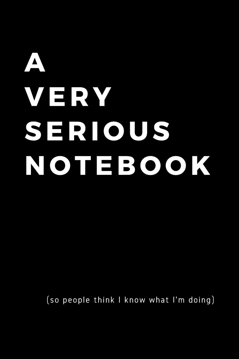 A Very Serious Notebook: so people think I know what I'm doing