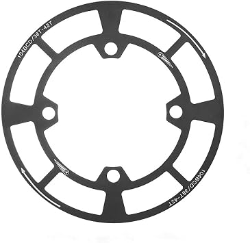 Aluminium Alloy Mountain Bike Chainring Guard 104bcd 4-bolt Disc Protector Cover For 32t 34t 36t Crankset Off-road Cycling Accessory BlackBlack-38T-42T