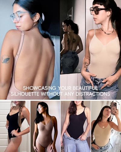 Image of Backless Thong Shapewear for Women with Tummy Control, Seamless Sculpting Bodysuit for Workouts and Daily Wear