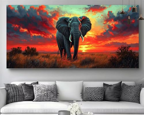 Broderie diamant kit complet adulte éléphant 5D loisir créatif canevas