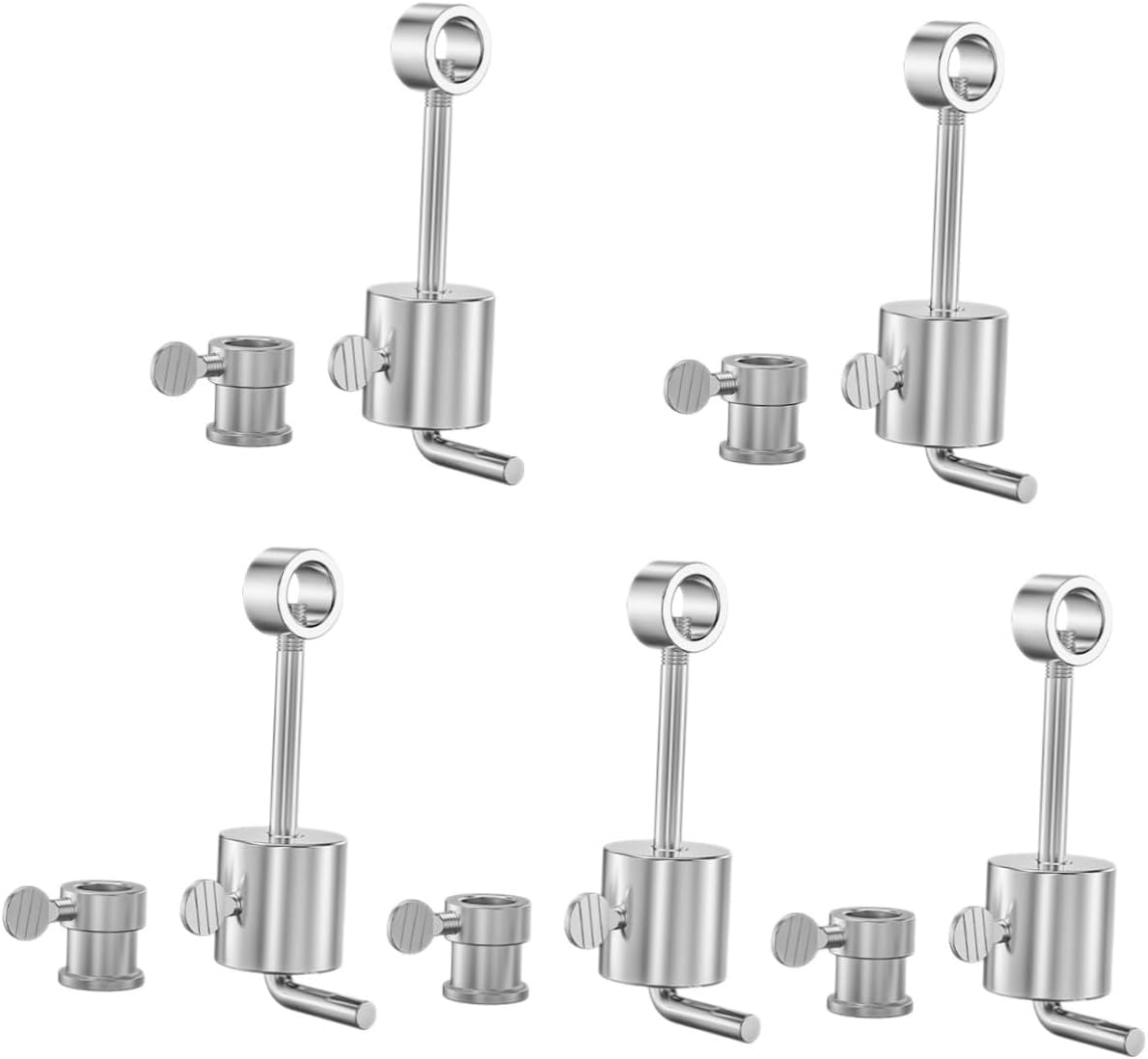 BESPORTBLE 5sets Grill Rack Rotisserie Spit Balance Stainless Steel Spit Balance Weight Easy to Use Stopper