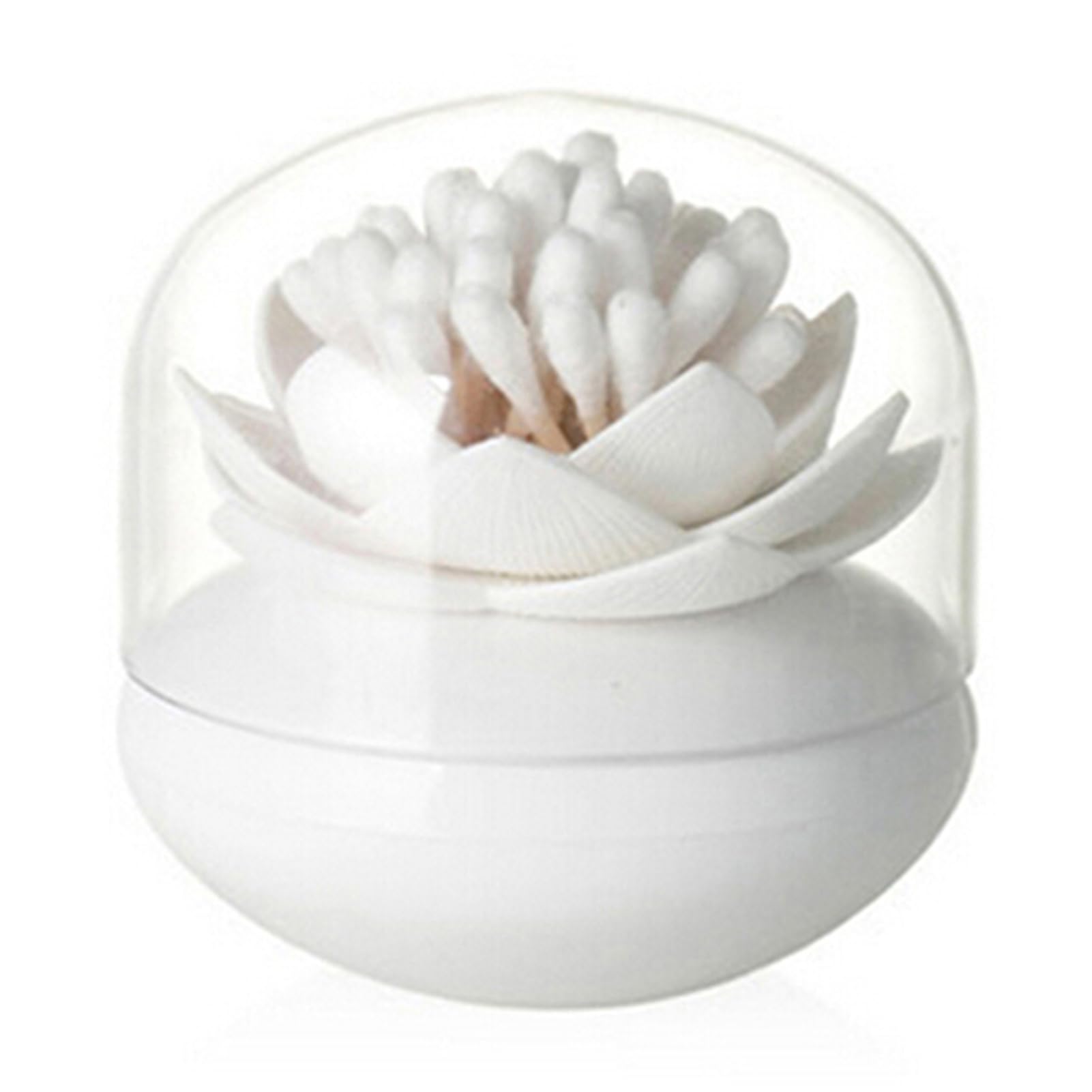 matumou 1 Pc Lotus Home Decor Toothpick Bud Swab Holder Storage Box 4 Colors