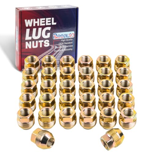 Image of Set of 32, M14x1.5 Lug Nuts OEM Factory 8 Lug Wheel Nuts | for Sliverado Sierra 2500HD 3500HD Yukon Avalanche Suburban Express 2500 C2500 K2500