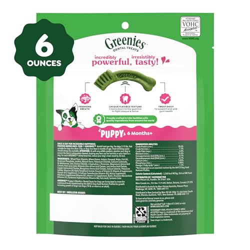 Greenies Puppy Teenie Natural Dental Dog Treats, Original Flavor, 22 Count - image 9