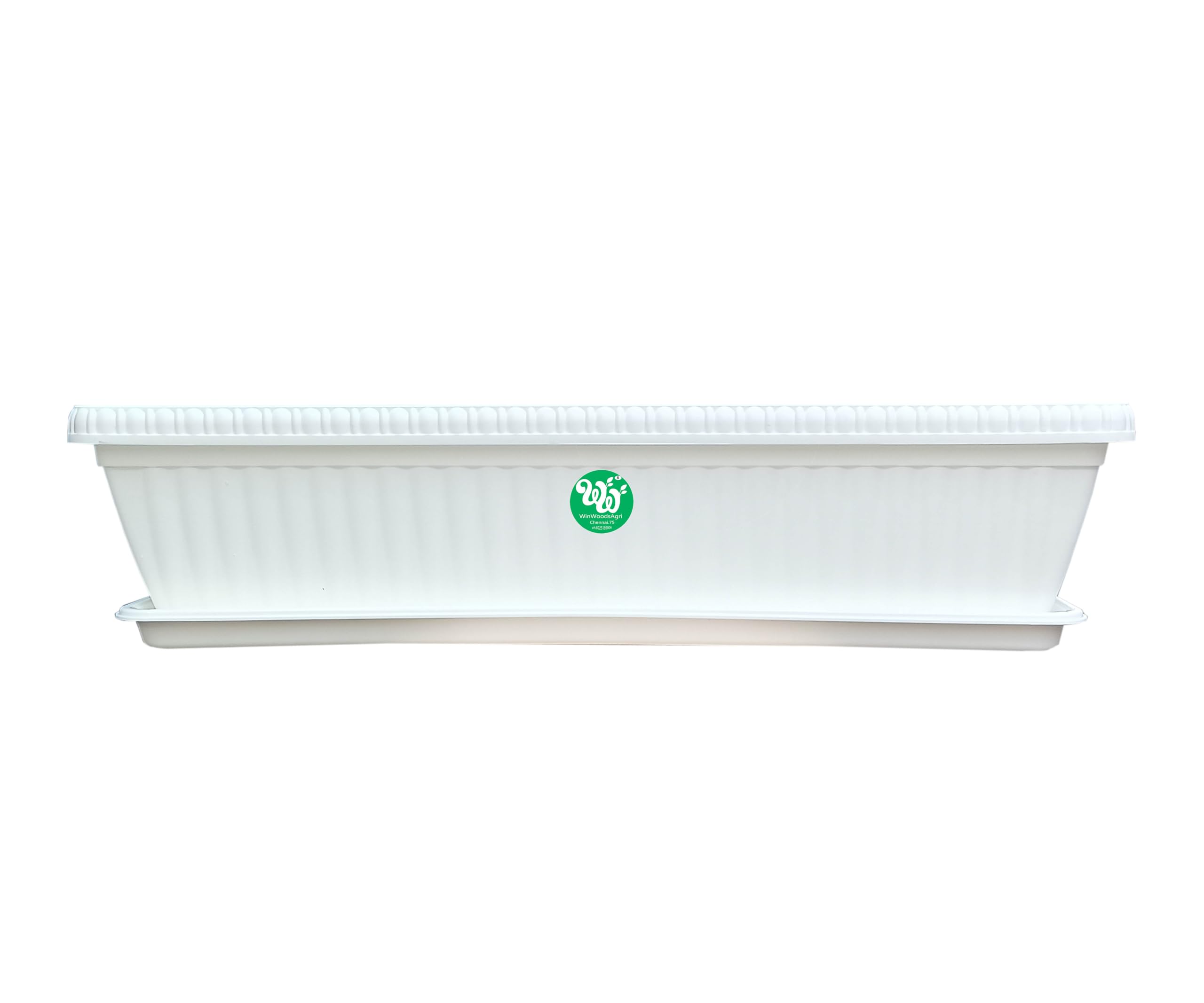 WinWoodsAgri Plant Container Rectangular Pots/Planter Window Planter 26 inch Rectangular pots vergin Plastic White Colour 2 feet Rectangular Window Planter (2) (B0CWDGDRBC) Amazon Price History, Amazon Price Tracker