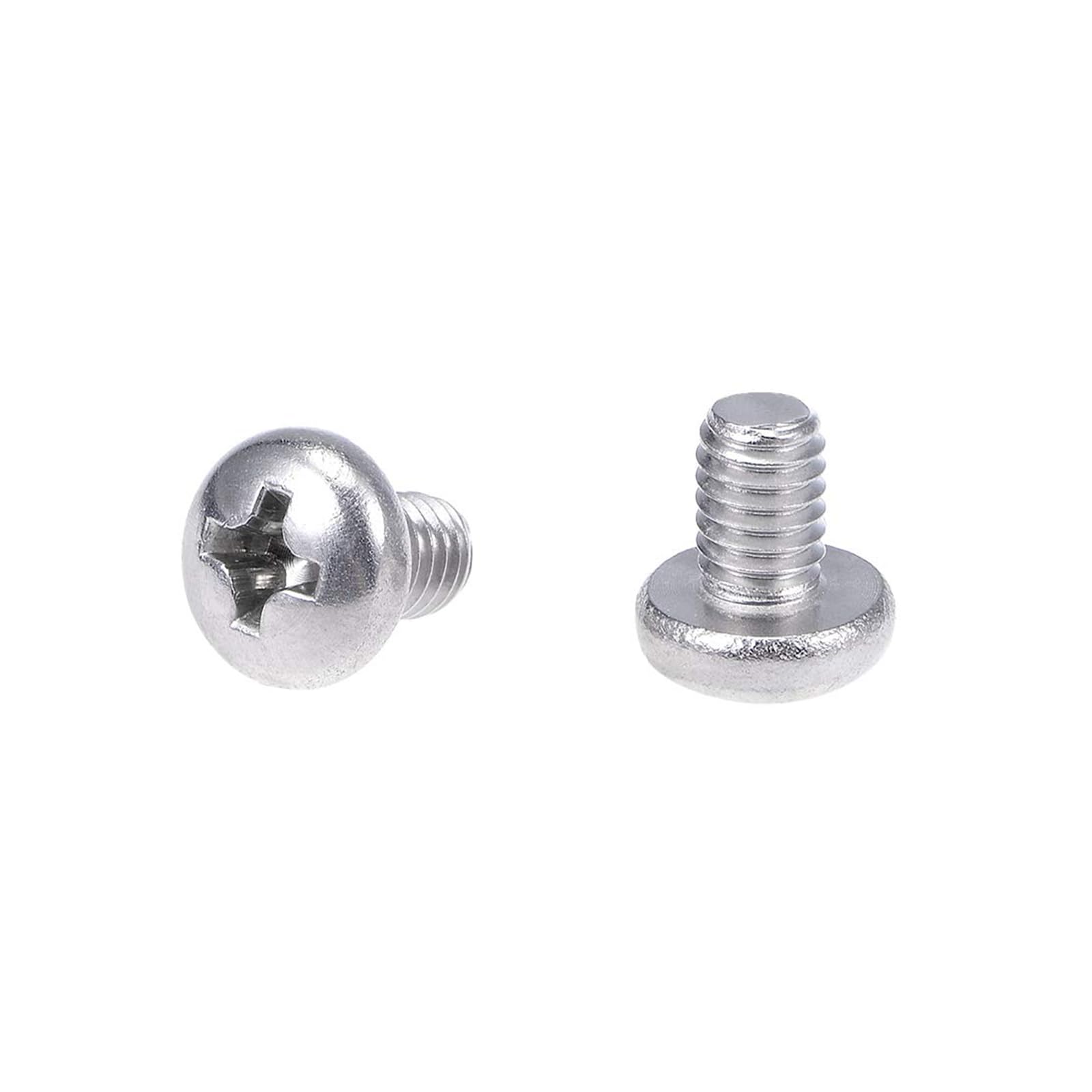 MACHSWON M4x6mm Machine Screws Pan Phillips Cross Head Screw 304 Stainless Steel Round Head Cross Screw Fasteners Bolts 20Pcs