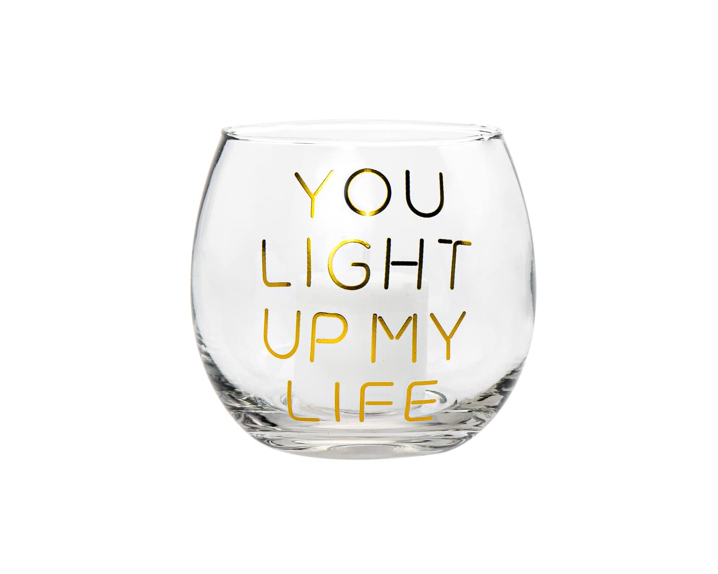 Studio Silversmiths Candle Glass Votive, Light Up My Life