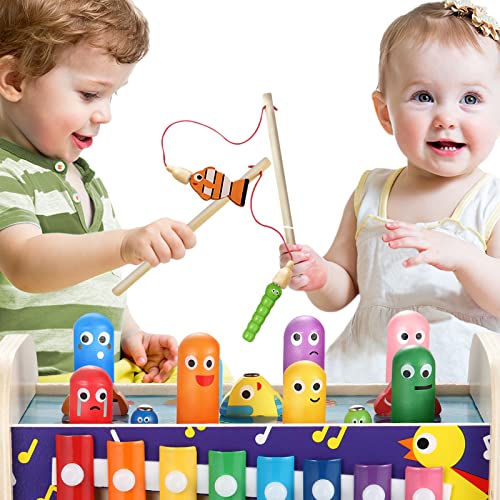 Cheffun 8 In 1 Toddler Toys - Montessori Toys For Kids, Hammering Pounding Toy With Clock Learning For Kids, Xylophone & Fishing Toys, Activity Cube For Toddlers, Toys For Boys Age 3 Year Old #TOP5