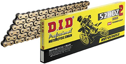 Image of DID (520DZ-120) Gold 120 Link High Performance DZ2 Series Non-O-Ring Chain with Connecting Link
