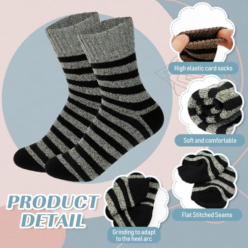 Image of Toulite 50 Pairs Womens Wool Socks Bulk Warm Winter Thick Knit Thermal Socks for Women Men Christmas Gifts