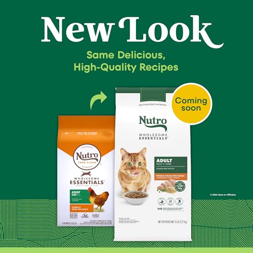 Image of Nutro Wholesome Essentials Adult Dry Cat Food, Chicken & Brown Rice, 5 lb