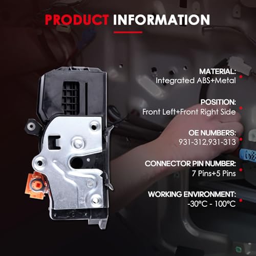 Image of cciyu Front Left+Front Right Door Lock Actuator Compatible for Buick Allure 2005-2009,for Buick Lacrosse 2005 06 07 08 2009 Door Lock Latch Actuator, Replace 931-312,931-313