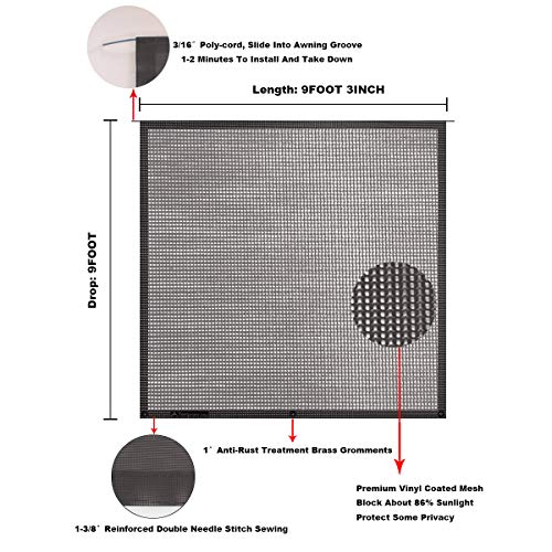 Image of RV Awning Mesh Sun Shade Screen for Motorhome Camper Trailer Sunshade