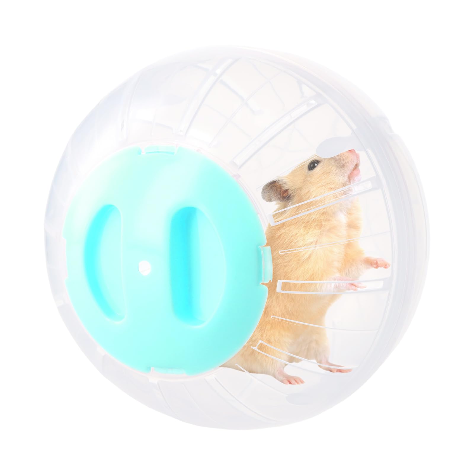 Palla Fitness per Criceto 14,5cm, Trasparente - Ruota di Corsa in Plastica per Roditori, Nano Gerbilli, Piccoli Animali - Hamster Toys (Blu Trasparente)